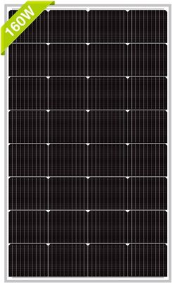 160W অফ গ্রিড একক স্ফটিক PV সেল মডিউল একক পলি সৌর প্যানেল 12V