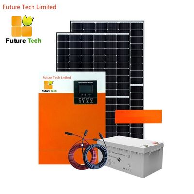 Home Off Grid ইনভার্টার সহ পলিক্রিস্টালিন সোলার প্যানেল 5.5KW কমলা রঙের