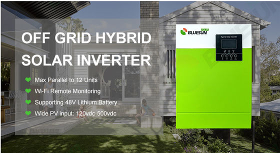হোম ব্যবহার 5.5KW অফ গ্রিড সৌর সিস্টেম 220/230V সবুজ সঙ্গে সৌর ইনভার্টার
