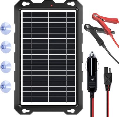 10W 12V সোলার ব্যাটারি ট্রিকেল চার্জার চালিত ব্যাটারি রক্ষণাবেক্ষণকারী সামুদ্রিক