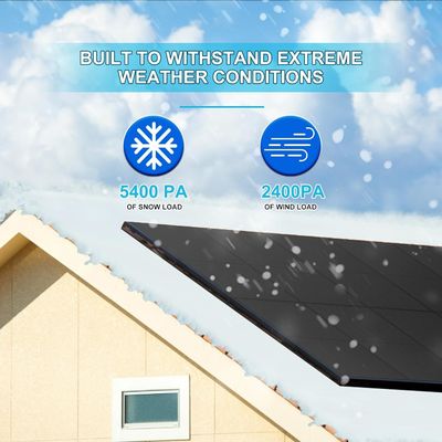 400W PV একক স্ফটিক দ্বি-মুখী সৌর প্যানেল কিট 10BB