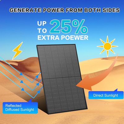 400W PV একক স্ফটিক দ্বি-মুখী সৌর প্যানেল কিট 10BB