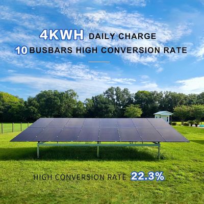 400W PV একক স্ফটিক দ্বি-মুখী সৌর প্যানেল কিট 10BB