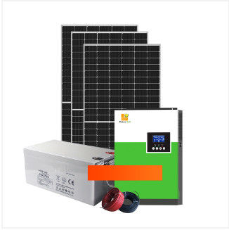 5.5KW / 11KW সম্পূর্ণ অফ গ্রিড সৌর সিস্টেম সাদা সঙ্গে একা ব্যাটারি সিস্টেম
