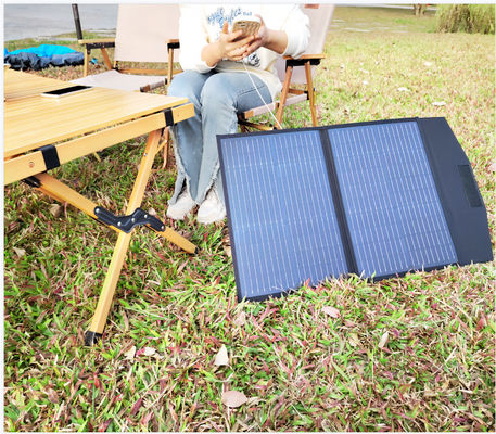 FT60 ফোল্ডেবল সোলার প্যানেল 60W চার্জার কম্বল কালো সঙ্গে জলরোধী IP65