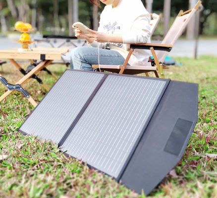 FT60 ফোল্ডেবল সোলার প্যানেল 60W চার্জার কম্বল কালো সঙ্গে জলরোধী IP65