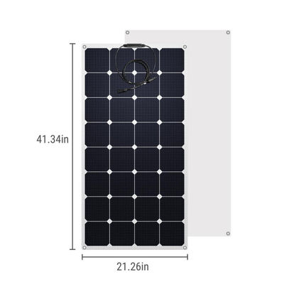একক স্ফটিক আধা নমনীয় সৌর প্যানেল মডিউল 100W 12 ভোল্ট OEM