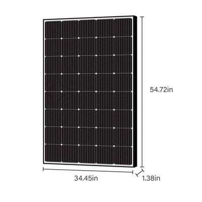 আরভি মেরিনের জন্য 250W 15V একক স্ফটিক নমনীয় সৌর প্যানেল