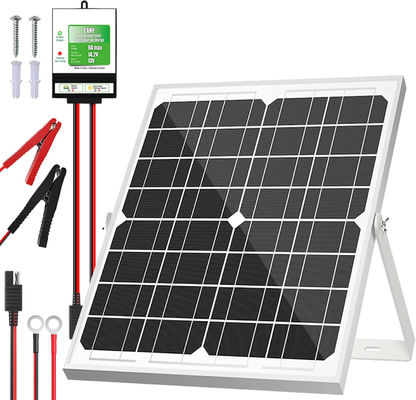 মোটরসাইকেল অটোমোটিভের জন্য 20W 12V সৌর প্যানেল ব্যাটারি চার্জার ট্রিকল রক্ষণাবেক্ষণকারী