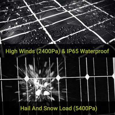 160W অফ গ্রিড একক স্ফটিক PV সেল মডিউল একক পলি সৌর প্যানেল 12V