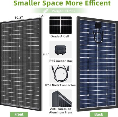 200W সৌর একক স্ফটিক পিভি প্যানেল 12V 10BB RV হোম জন্য