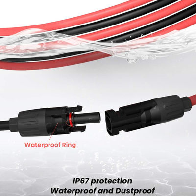 10AWG পিভি এক্সটেনশন ক্যাবল সৌর প্যানেল আনলক জন্য পোর্টেবল সৌর প্যানেল