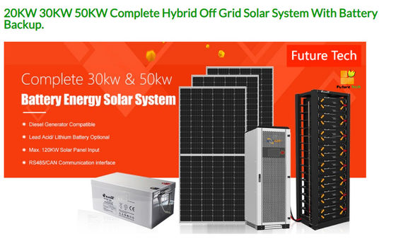 FT30000 সৌর প্যানেল কিট 20KW 25KW 30KW 40KW 50KW সম্পূর্ণ অন অফ গ্রিড
