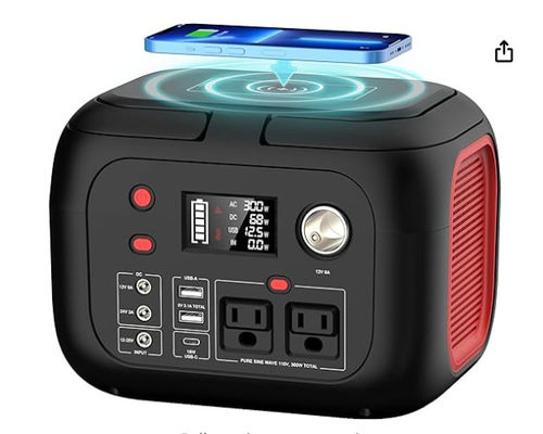 228Wh সৌর লিথিয়াম ব্যাটারি 300W নেতৃত্বাধীন আলো সহ পোর্টেবল পাওয়ার স্টেশন