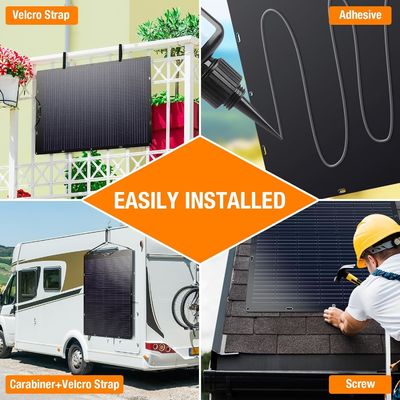 120W 21.7V নমনীয় সোলার সেল প্যানেল মোটরহোমের জন্য নমনীয় কারভ্যান ক্যাম্পার নৌকা ছাদ