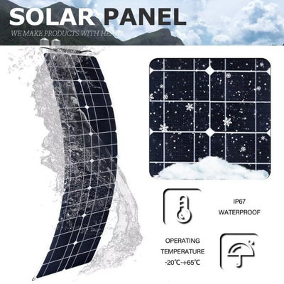 মোটরহোমের জন্য 300W একক স্ফটিক ইউএসবি সৌর প্যানেল কিট 50A 12-24V