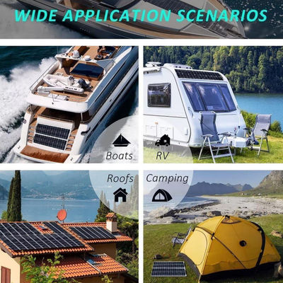 মোটরহোমের জন্য 300W একক স্ফটিক ইউএসবি সৌর প্যানেল কিট 50A 12-24V