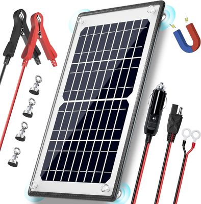 10W 12V চৌম্বকীয় সৌর ব্যাটারি চার্জার ট্রিকল রক্ষণাবেক্ষণকারী নৌকা জন্য জলরোধী