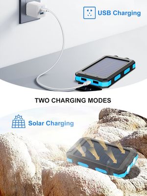 38800mAh সৌর শক্তি ইউএসবি পাওয়ার ব্যাংক বহিরঙ্গন ক্যাম্পিং জন্য জলরোধী