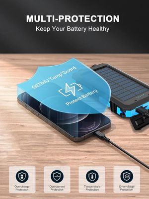 38800mAh সৌর শক্তি ইউএসবি পাওয়ার ব্যাংক বহিরঙ্গন ক্যাম্পিং জন্য জলরোধী