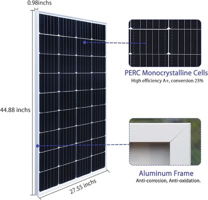 12V 24V Mono PV Rigid সৌর প্যানেল মডিউল 300W 150W পাওয়ার
